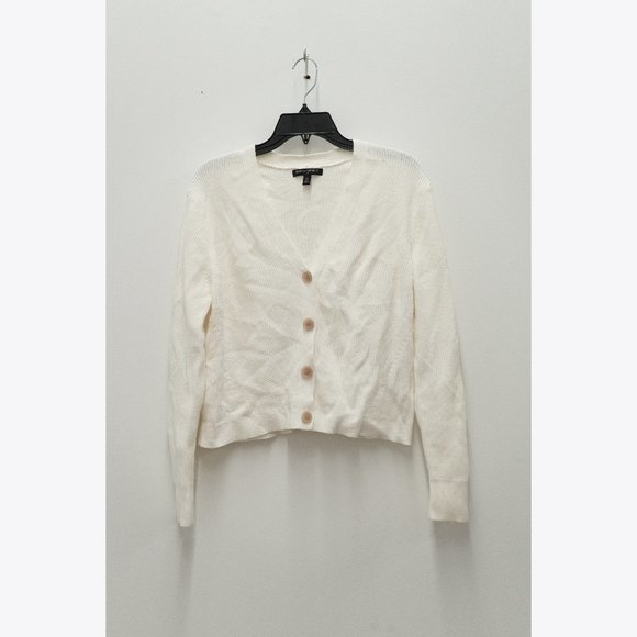 Banana Republic White Chunky Vneck 